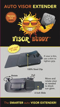 Load image into Gallery viewer, 1a. Visor Buddy Original V3.0 - Clip-On Extension for Windshield Sun Visor - Black &amp; Tan Edition for Reducing Sun Glare- Sun Glare Protection Visor Buddy
