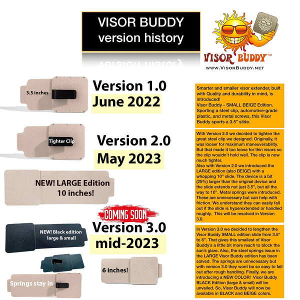 Visor Buddy Version History