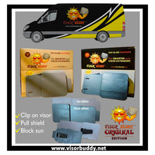 Load image into Gallery viewer, Visor Buddy Original Edition Version 3.0 - Clip-On Extension for Windshield Sun Visor - Plugs Two Specific Gaps Encountered by Driver’s When Driving into the Sun. Visor Extender.
