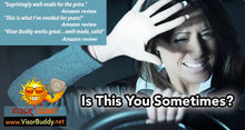 Load image into Gallery viewer, Visor Buddy Original Edition Version 3.0 - Clip-On Extension for Windshield Sun Visor - Plugs Two Specific Gaps Encountered by Driver’s When Driving into the Sun. Visor Extender.

