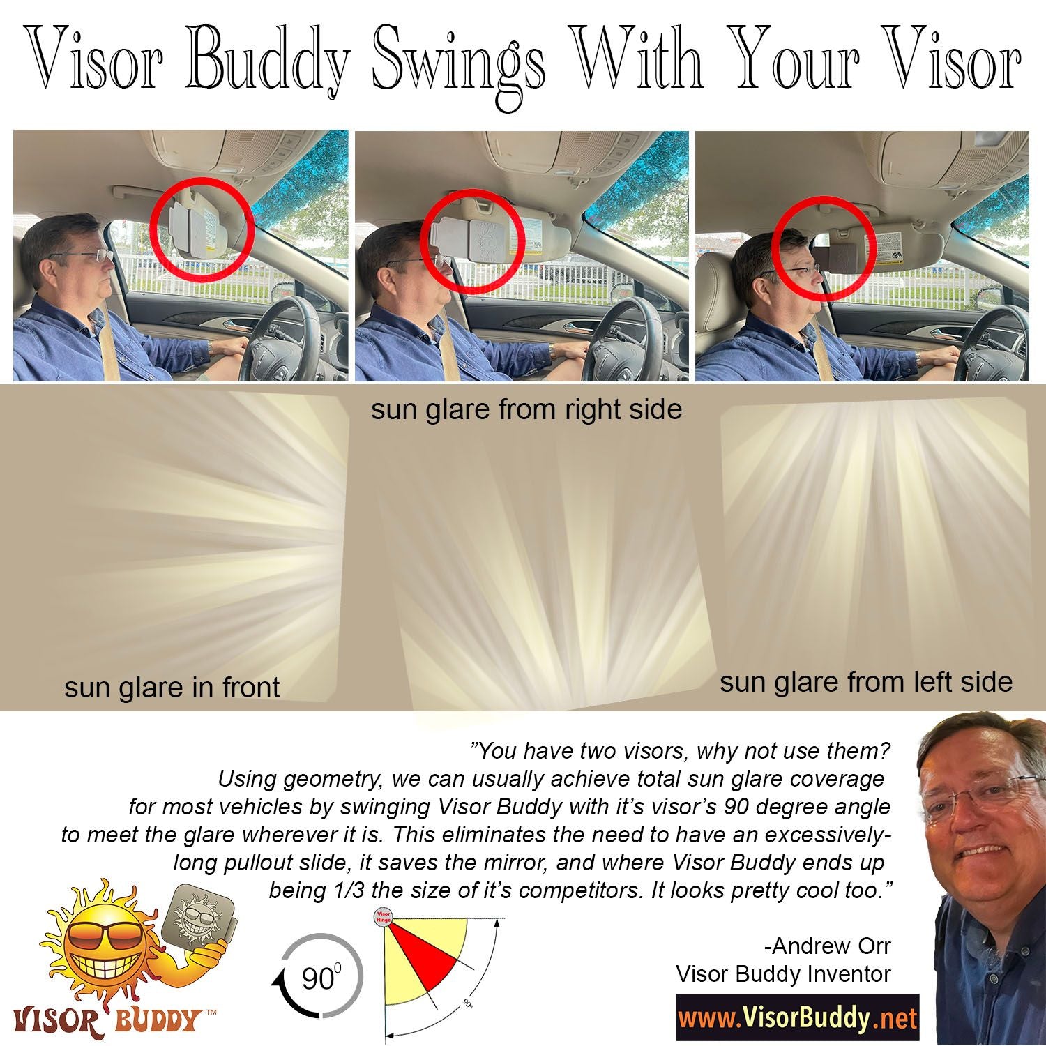 Meet Visor Buddy: The Ultimate Sun Visor Extender for Your Car
Visor Buddy is a simple, effective car accessory that clips onto your existing sun visor to plug those annoying gaps where sunlight sneaks in.
