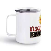 Load image into Gallery viewer, Stainless steel mug with clear lid Visor Buddy
