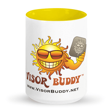Load image into Gallery viewer, Tall glossy ceramic mug Visor Buddy
