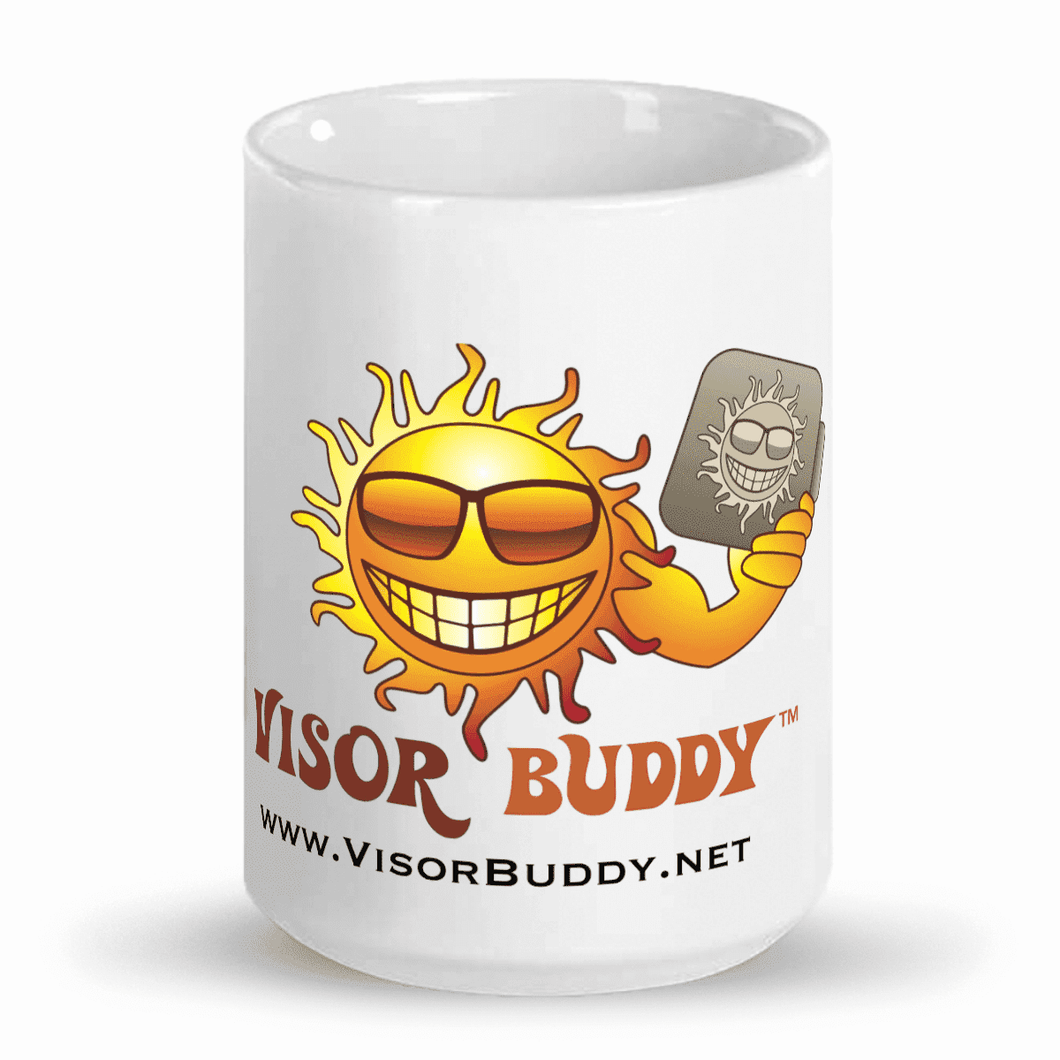 Tall glossy ceramic mug Visor Buddy
