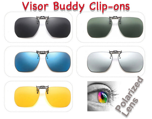 Visor Buddy Clippy! Polarized Clip-on Sunglasses Visor Buddy